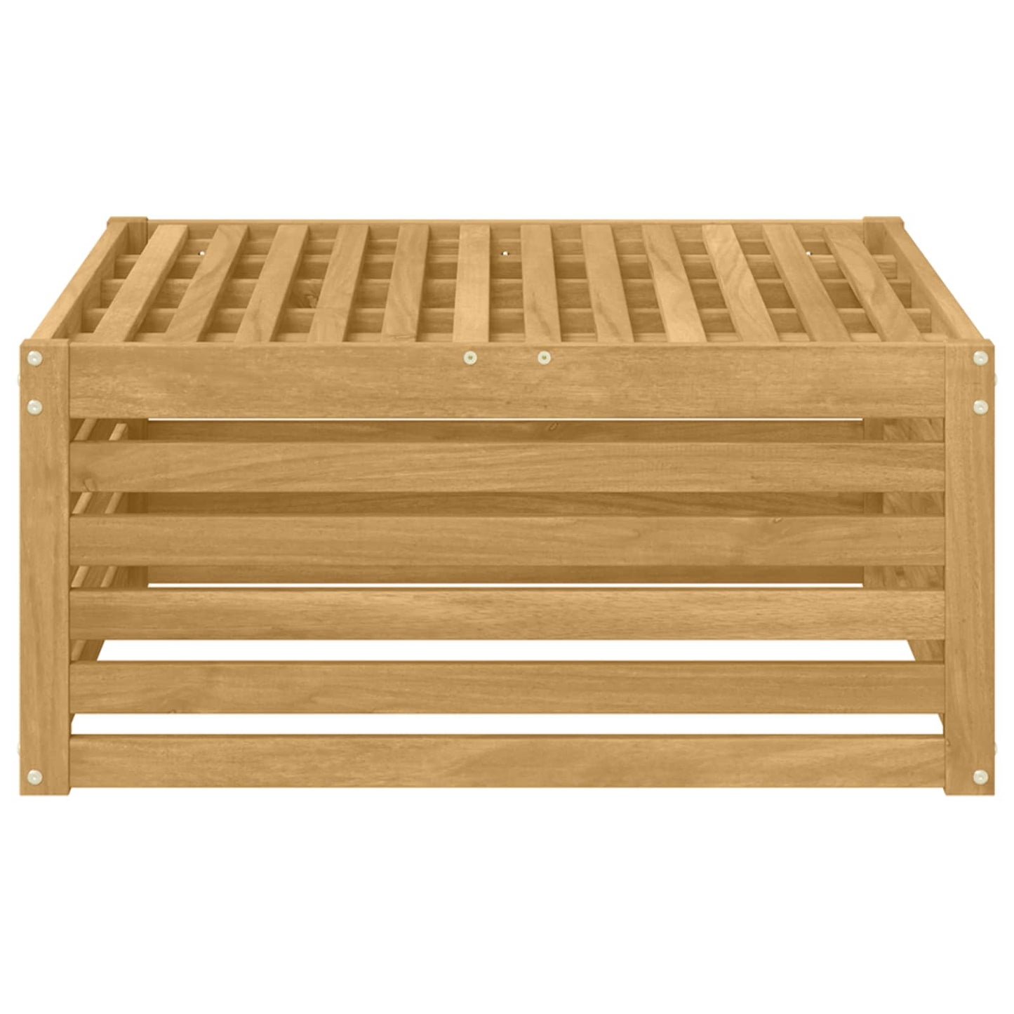 vidaXL Outdoor Footstool Solid Acacia Wood White 79 x 79 x 37 cm 3