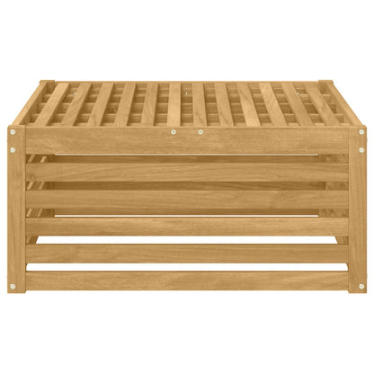 vidaXL Outdoor Footstool Solid Acacia Wood White 79 x 79 x 37 cm 3