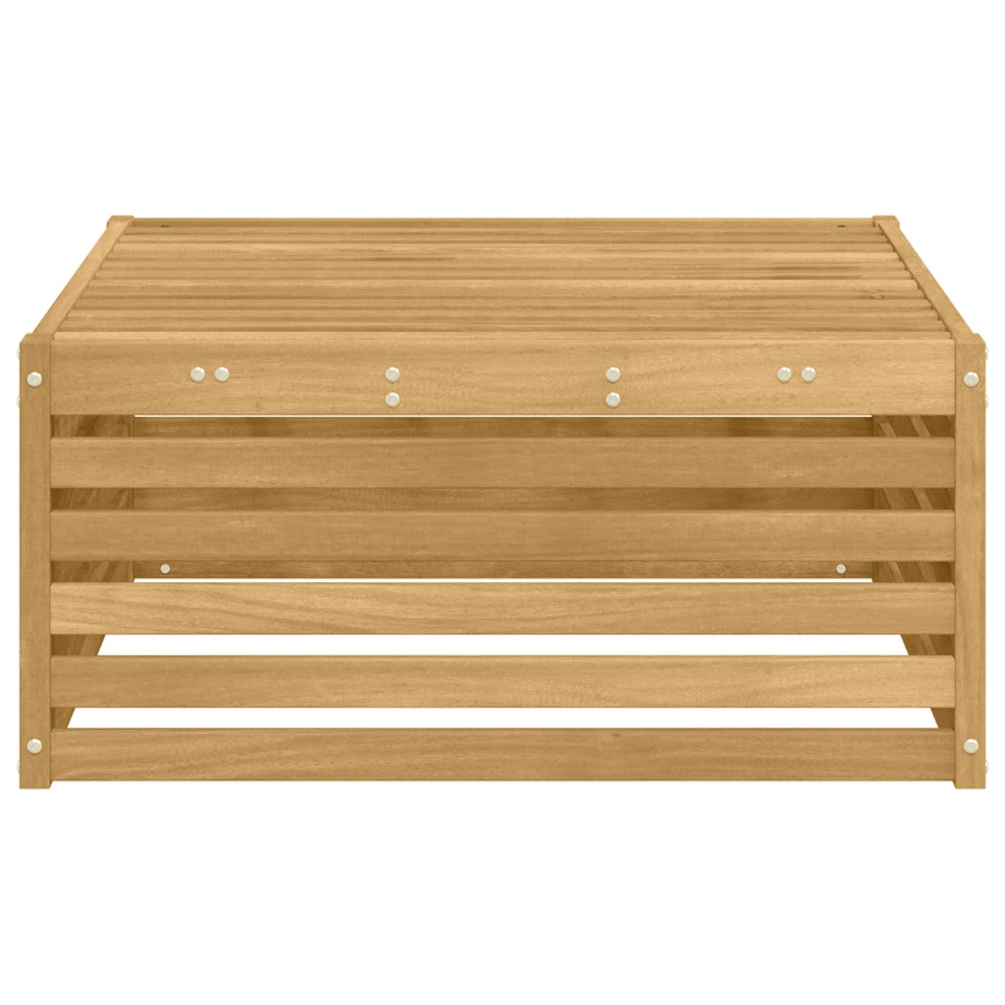 vidaXL Outdoor Footstool Solid Acacia Wood White 79 x 79 x 37 cm 4