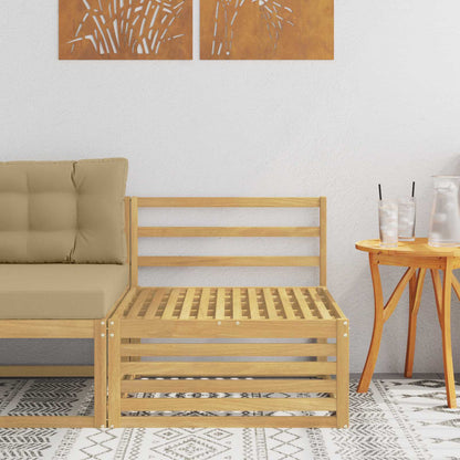 vidaXL Outdoor Middle Sofa Solid Acacia Wood White 83 x 79 x 73 cm 1