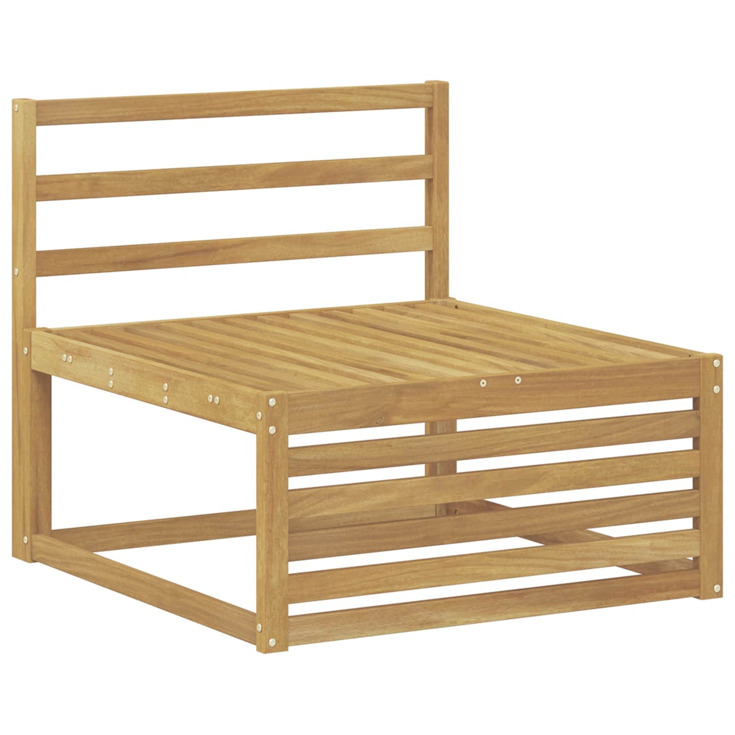 vidaXL Outdoor Middle Sofa Solid Acacia Wood White 83 x 79 x 73 cm 2