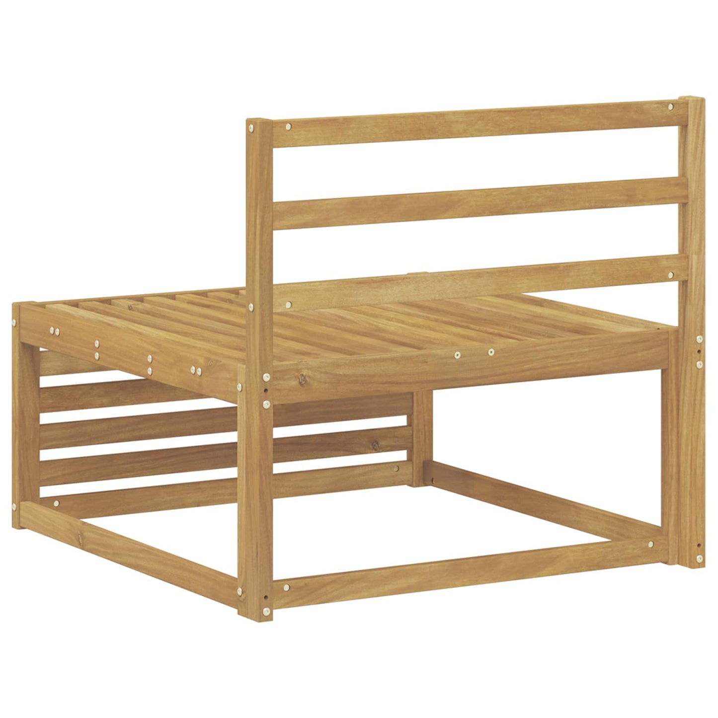 vidaXL Outdoor Middle Sofa Solid Acacia Wood White 83 x 79 x 73 cm 5