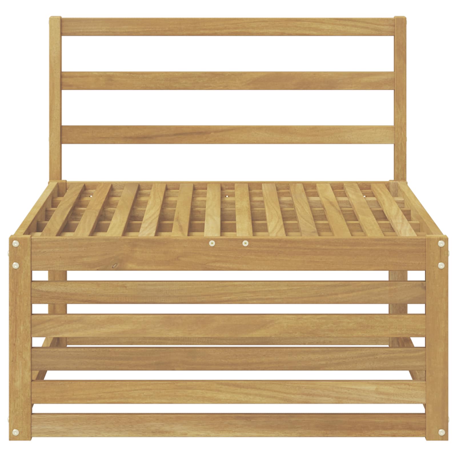 vidaXL Outdoor Middle Sofa Solid Acacia Wood White 83 x 79 x 73 cm 3