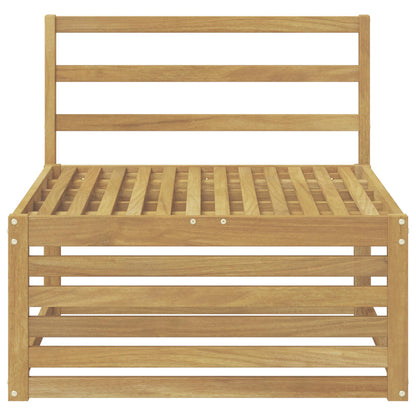 vidaXL Outdoor Middle Sofa Solid Acacia Wood White 83 x 79 x 73 cm 3