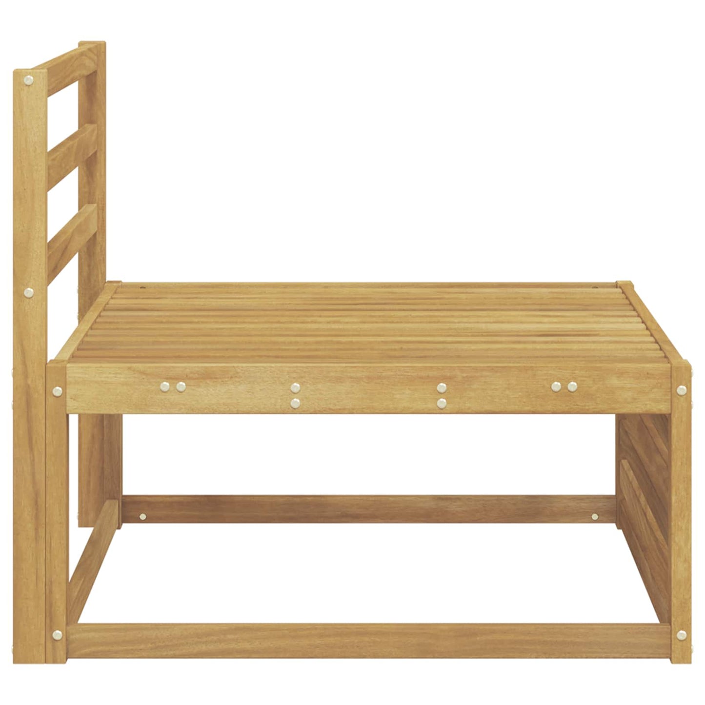 vidaXL Outdoor Middle Sofa Solid Acacia Wood White 83 x 79 x 73 cm 4