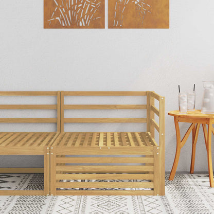 vidaXL Outdoor Corner Sofa Solid Acacia Wood White 83 x 83 x 73 cm 1