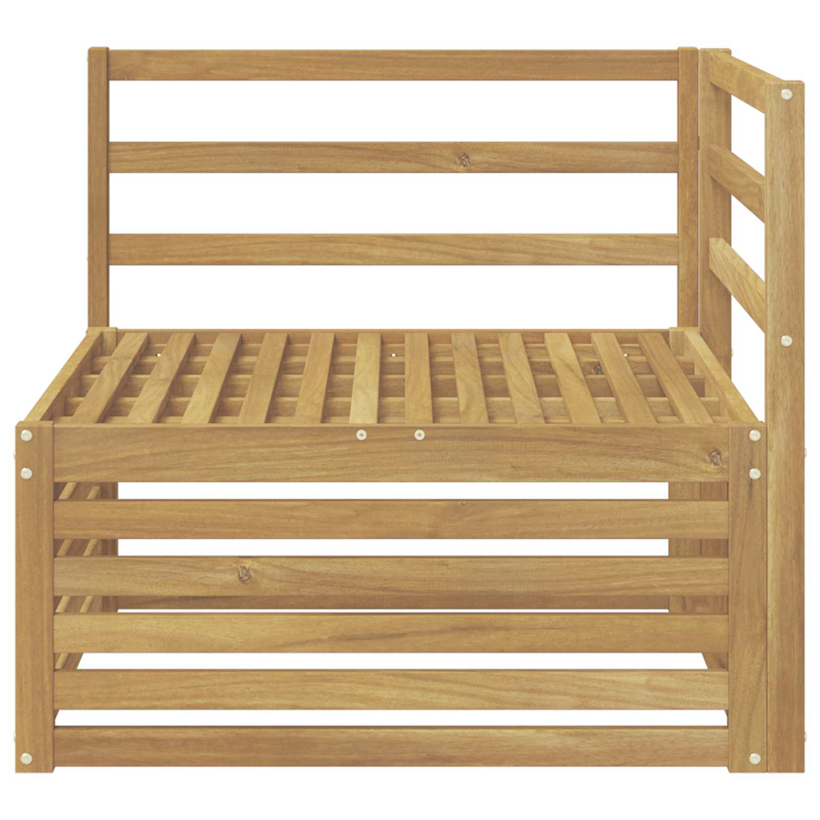 vidaXL Outdoor Corner Sofa Solid Acacia Wood White 83 x 83 x 73 cm 3