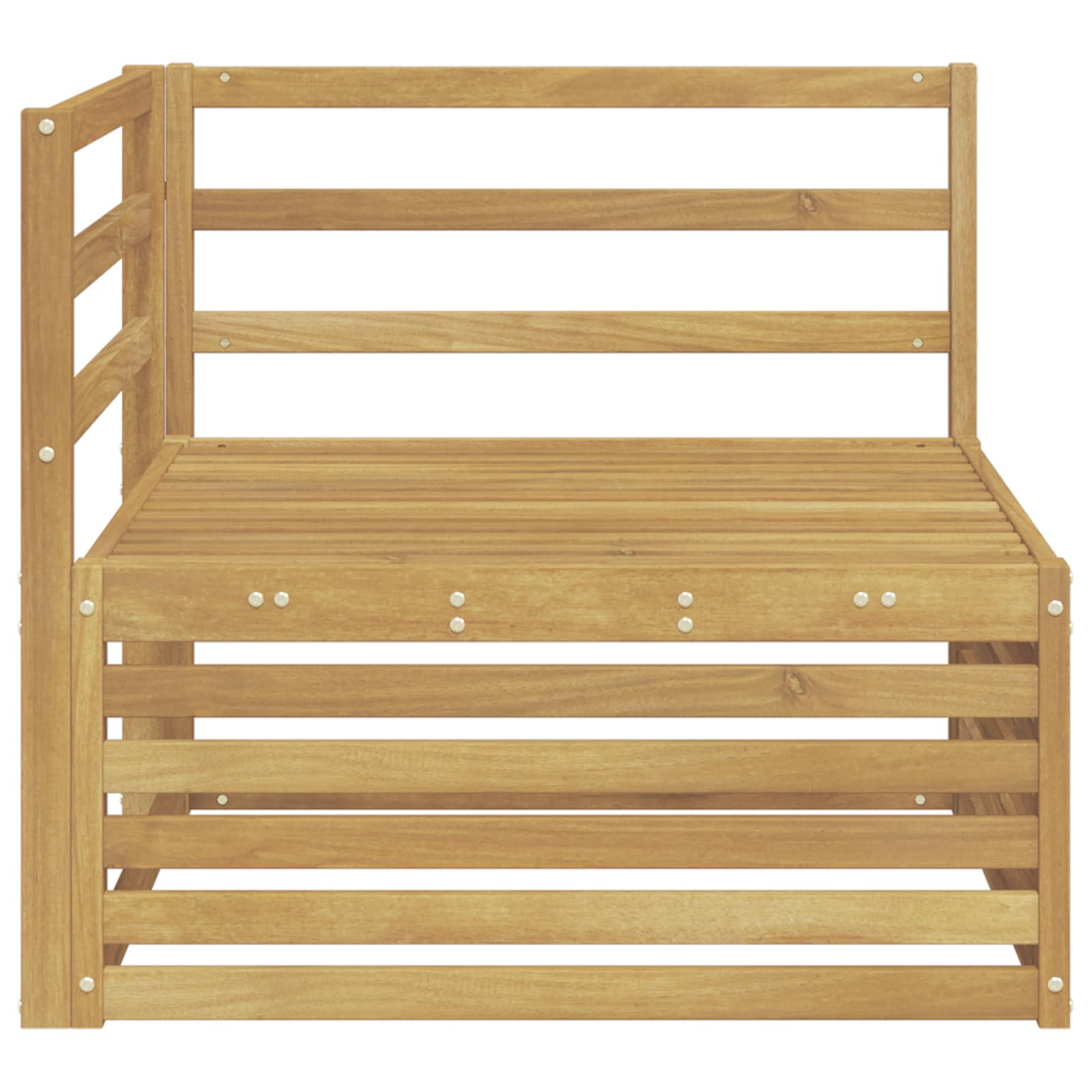 vidaXL Outdoor Corner Sofa Solid Acacia Wood White 83 x 83 x 73 cm 4