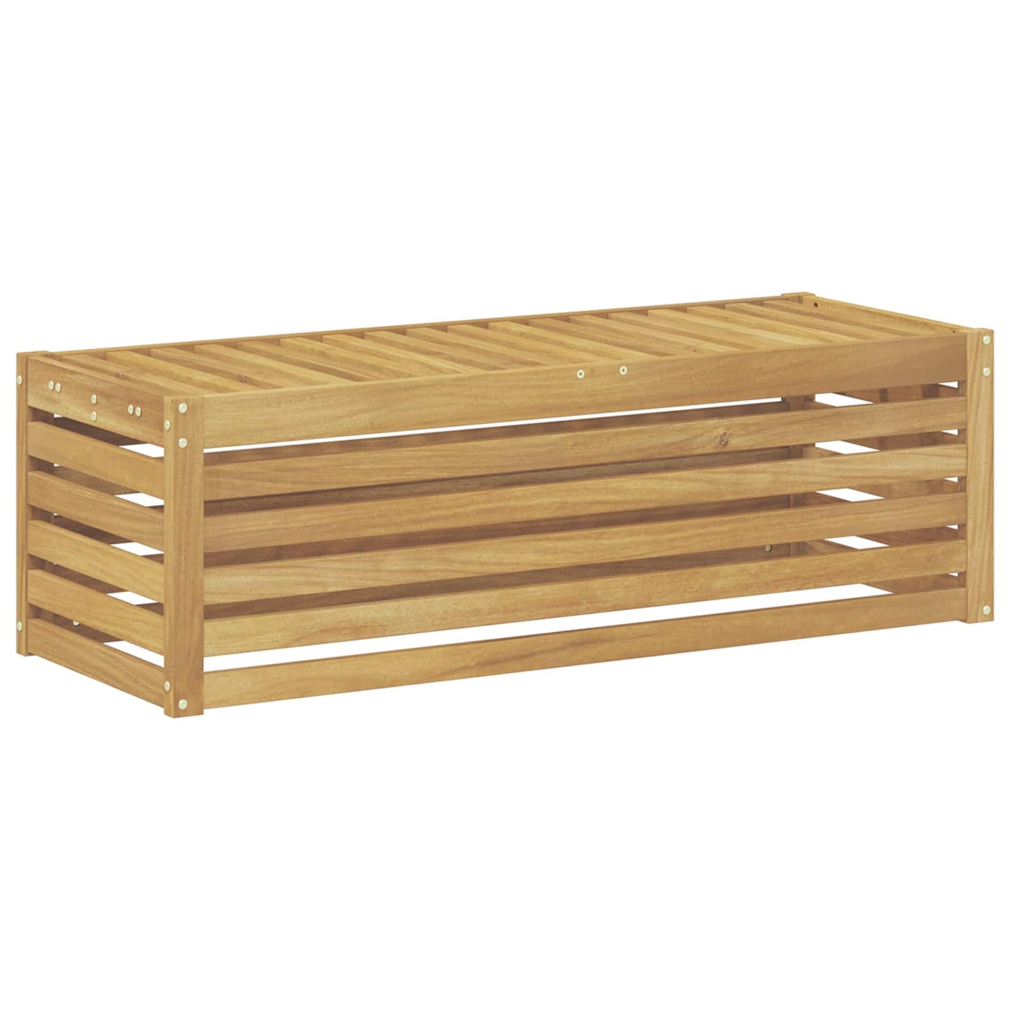 vidaXL Outdoor Stool Bench White 115 x 43 x 37 cm Solid Acacia Wood 2