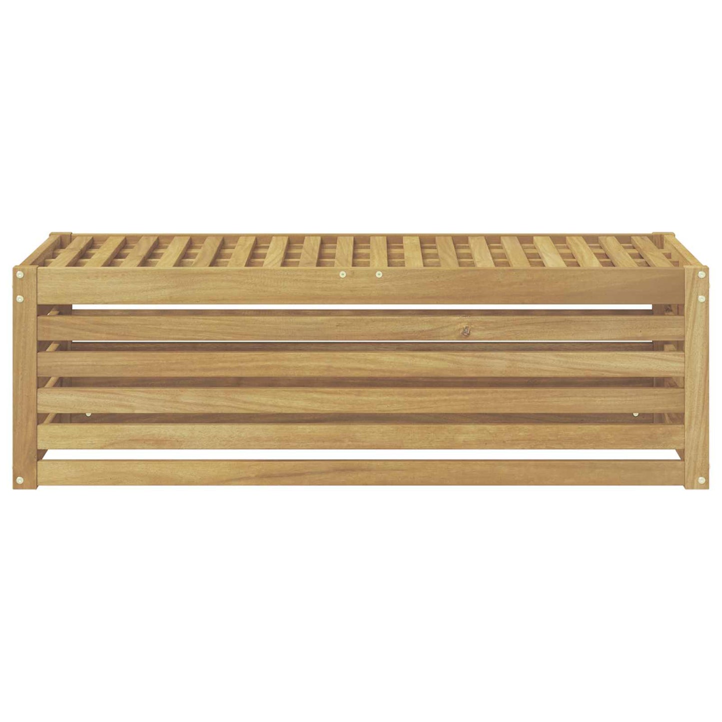 vidaXL Outdoor Stool Bench White 115 x 43 x 37 cm Solid Acacia Wood 3