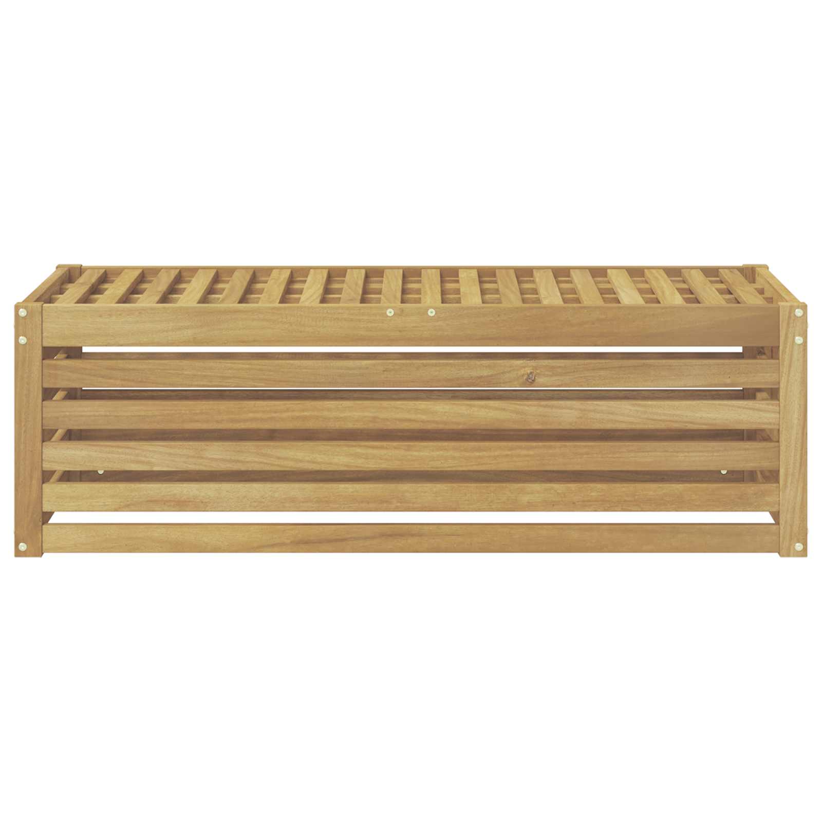 vidaXL Outdoor Stool Bench White 115 x 43 x 37 cm Solid Acacia Wood 3