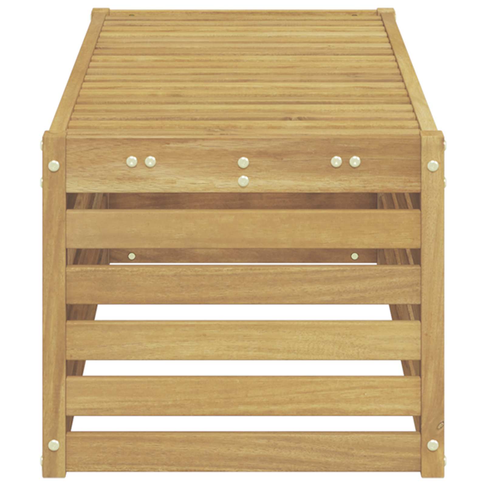 vidaXL Outdoor Stool Bench White 115 x 43 x 37 cm Solid Acacia Wood 4