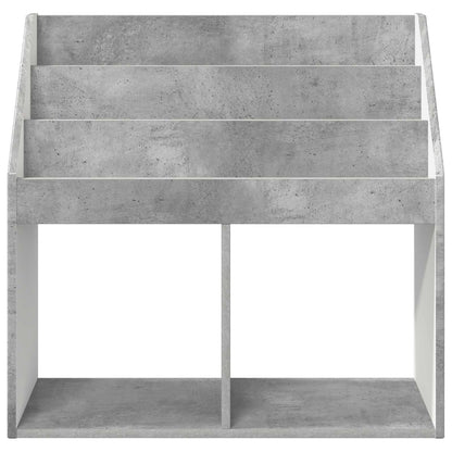 vidaXL Kids Bookshelf with Storage Concrete Grey 72.5 x 29.5 x 69 cm 6