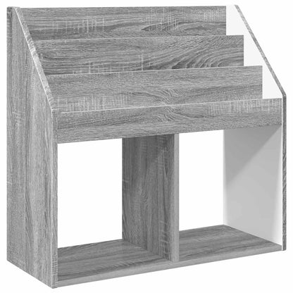 vidaXL Kids Bookshelf Grey Sonoma 72.5 x 29.5 x 69 cm Engineered Wood 2