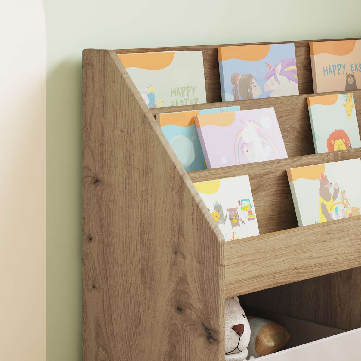 vidaXL Kids Bookshelf Artisan Oak 72.5 x 29.5 x 69 cm Engineered Wood 5