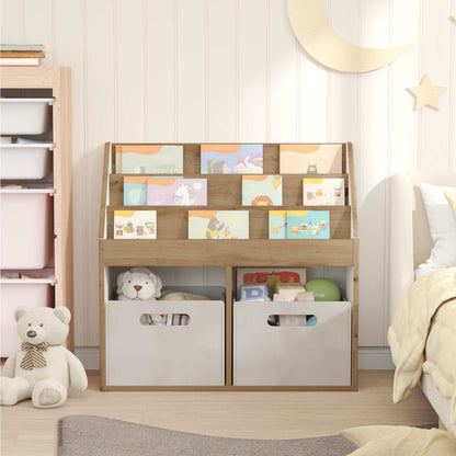 vidaXL Kids Bookshelf Artisan Oak 72.5 x 29.5 x 69 cm Engineered Wood 4