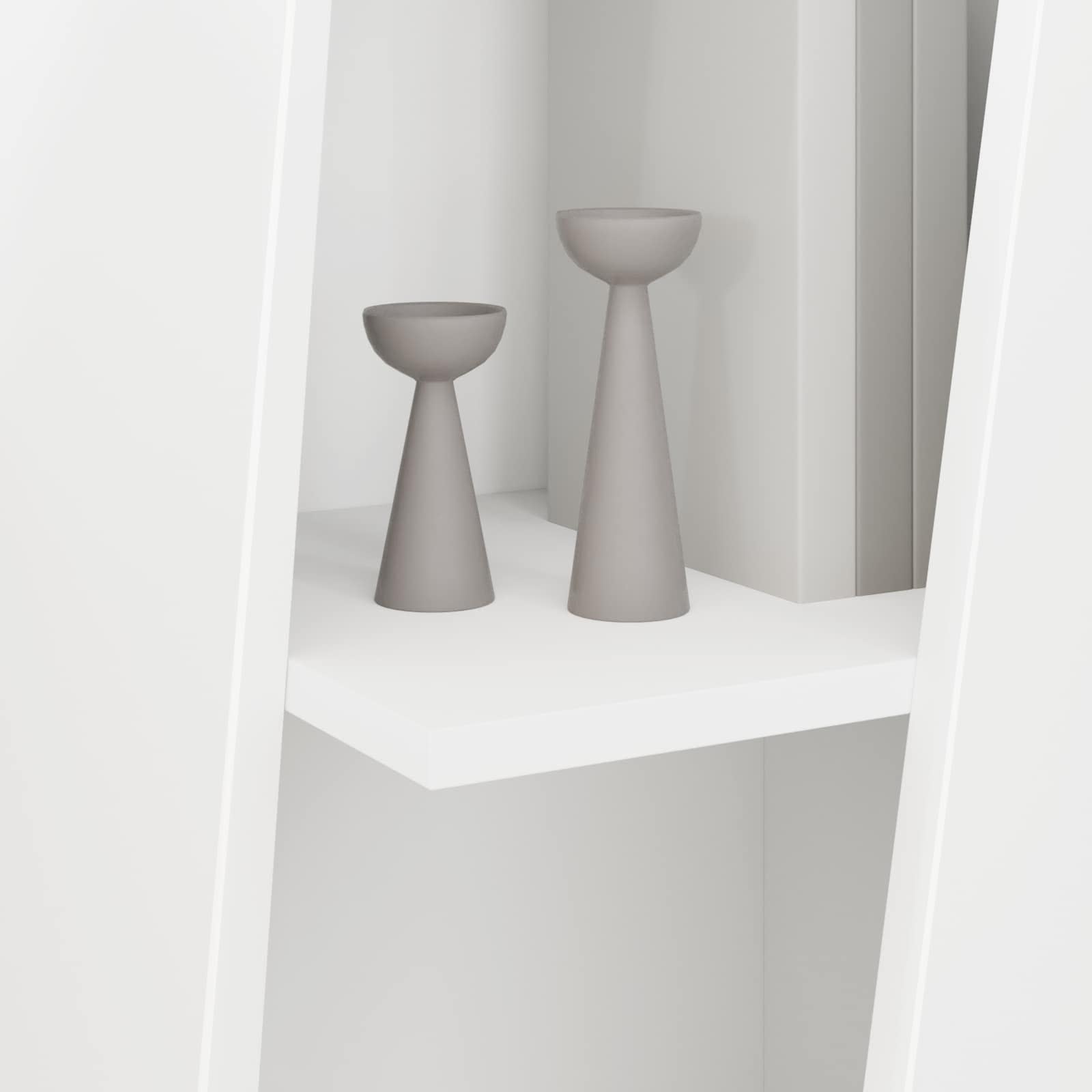 vidaXL Side Shelf 33 x 32 x 100.5 cm Engineered Wood White 4