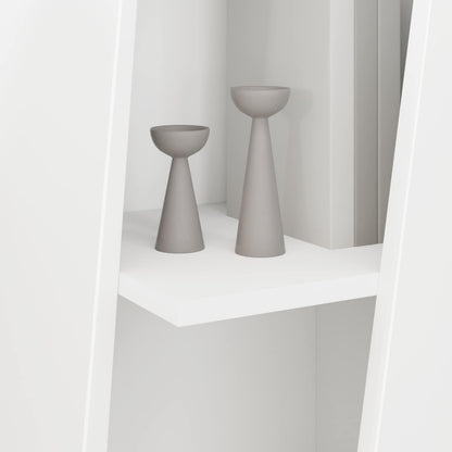 vidaXL Side Shelf 33 x 32 x 100.5 cm Engineered Wood White 4