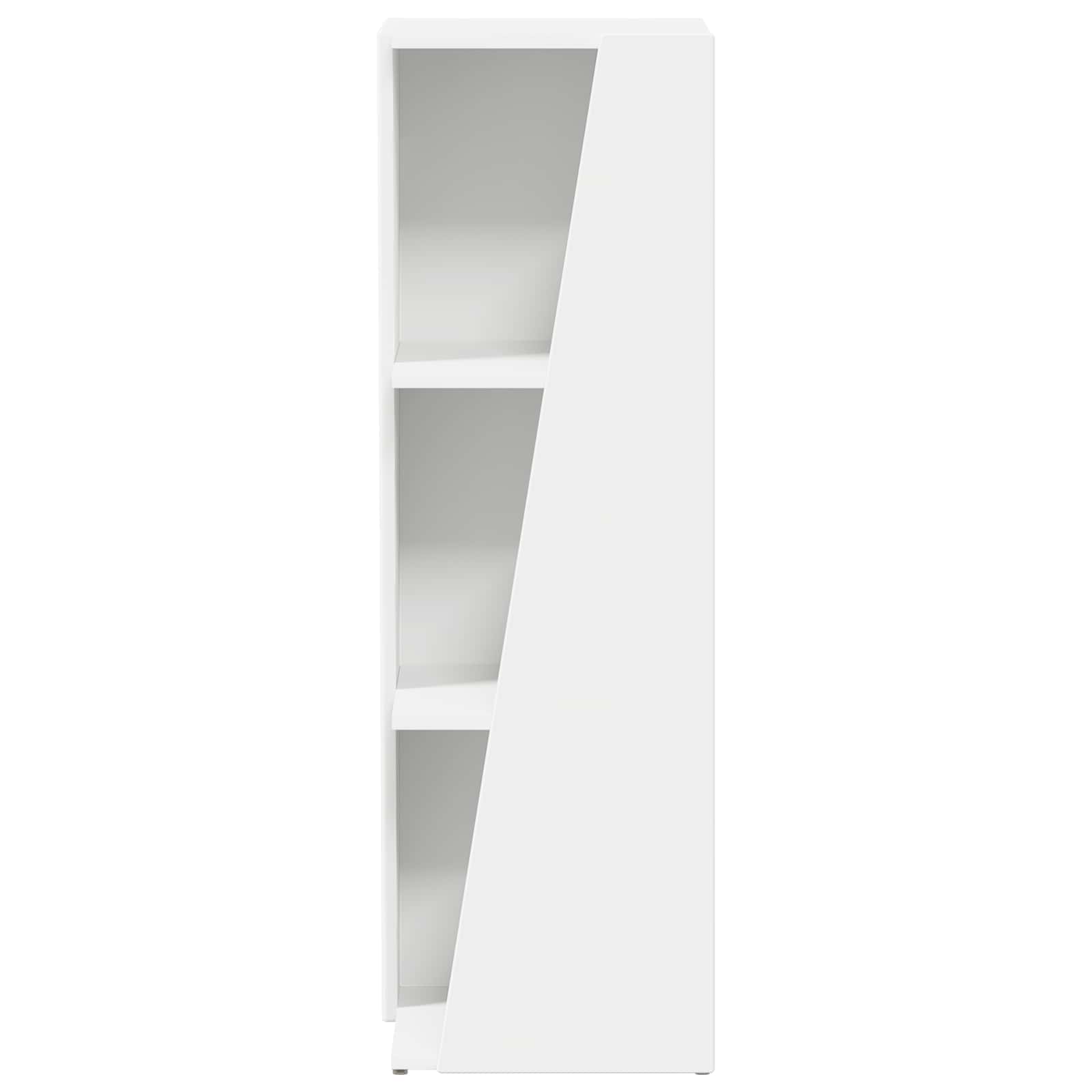 vidaXL Side Shelf 33 x 32 x 100.5 cm Engineered Wood White 5