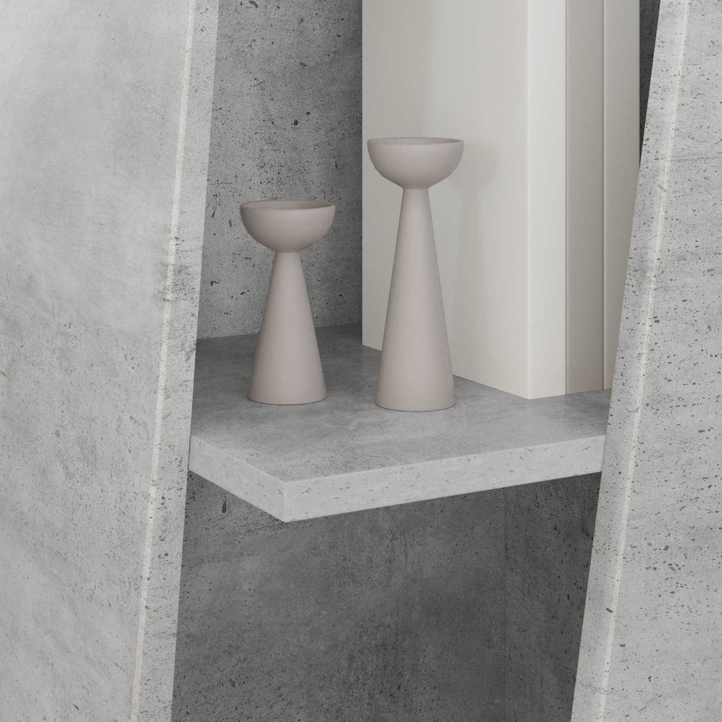 vidaXL Side Shelf 33 x 32 x 100.5 cm Engineered Wood Concrete Grey 4
