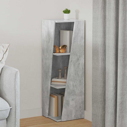 vidaXL Side Shelf 33 x 32 x 100.5 cm Engineered Wood Concrete Grey 1