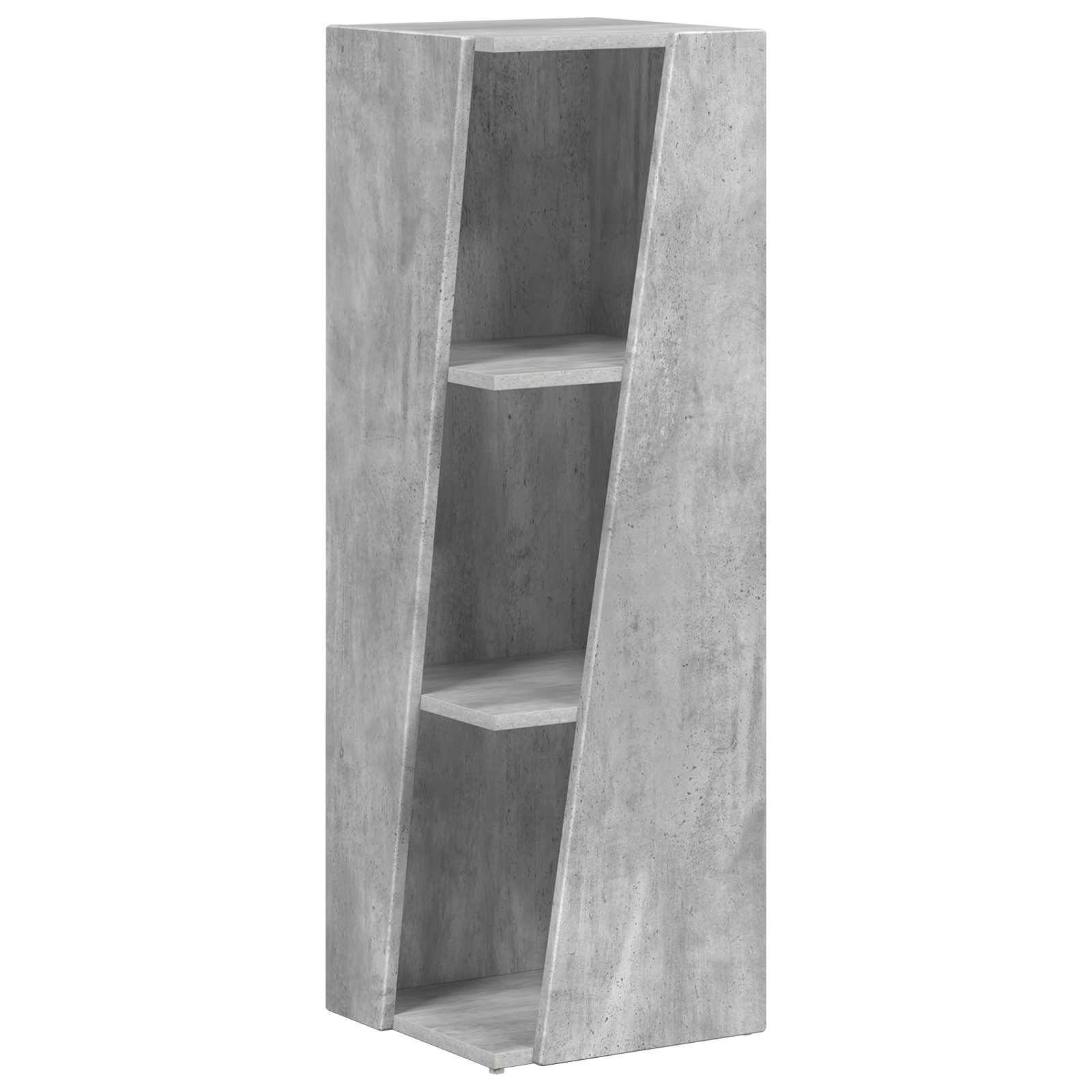 vidaXL Side Shelf 33 x 32 x 100.5 cm Engineered Wood Concrete Grey 2