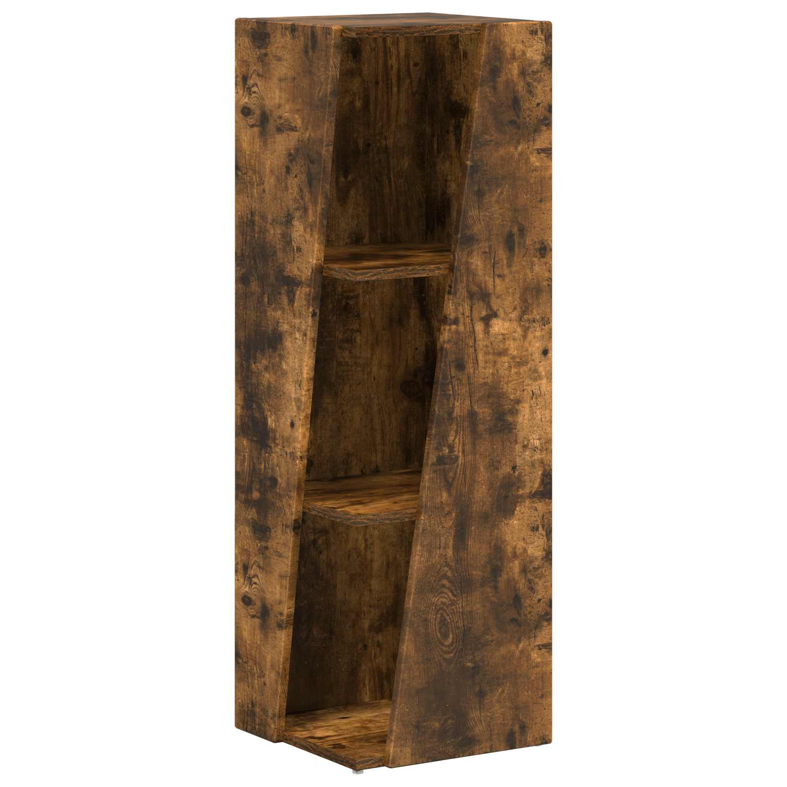 vidaXL Side Shelf 33 x 32 x 100.5 cm Engineered Wood Smoked Oak 2