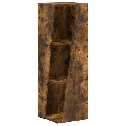 vidaXL Side Shelf 33 x 32 x 100.5 cm Engineered Wood Smoked Oak 2