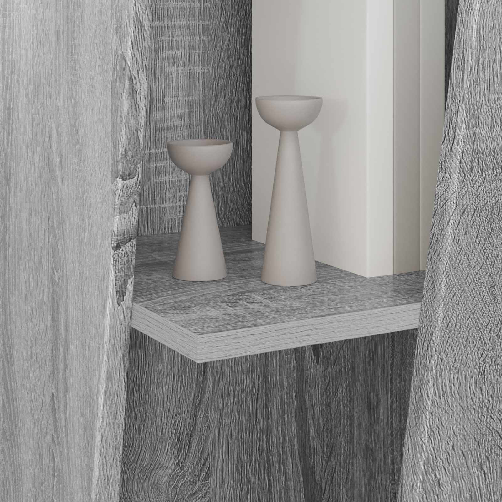 vidaXL Side Shelf 33 x 32 x 100.5 cm Engineered Wood Grey Sonoma 4