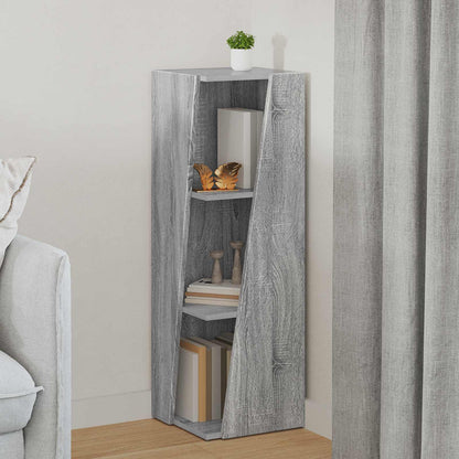 vidaXL Side Shelf 33 x 32 x 100.5 cm Engineered Wood Grey Sonoma 1