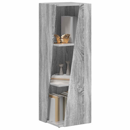 vidaXL Side Shelf 33 x 32 x 100.5 cm Engineered Wood Grey Sonoma 3