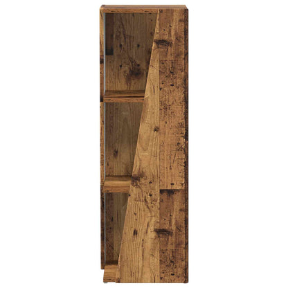 vidaXL Side Shelf 33 x 32 x 100.5 cm Engineered Wood Old Wood 5