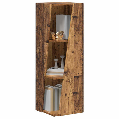 vidaXL Side Shelf 33 x 32 x 100.5 cm Engineered Wood Old Wood 3