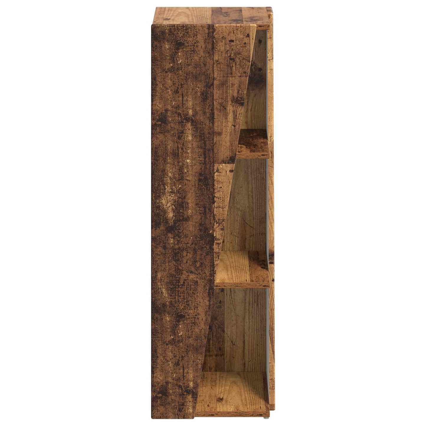 vidaXL Side Shelf 33 x 32 x 100.5 cm Engineered Wood Old Wood 6