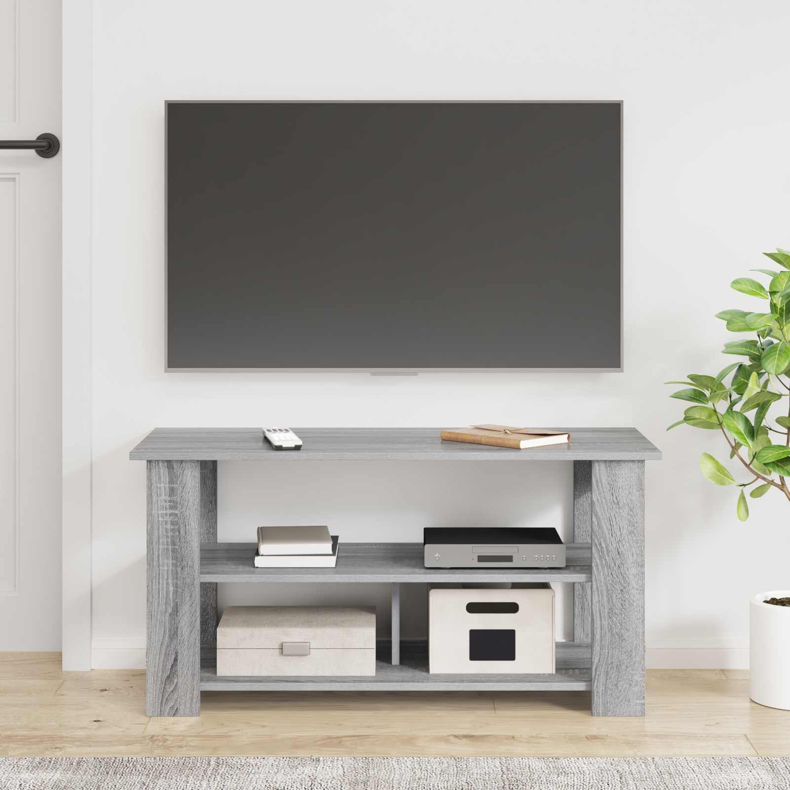 vidaXL TV stand Grey Sonoma 100 x 40 x 50 cm 4