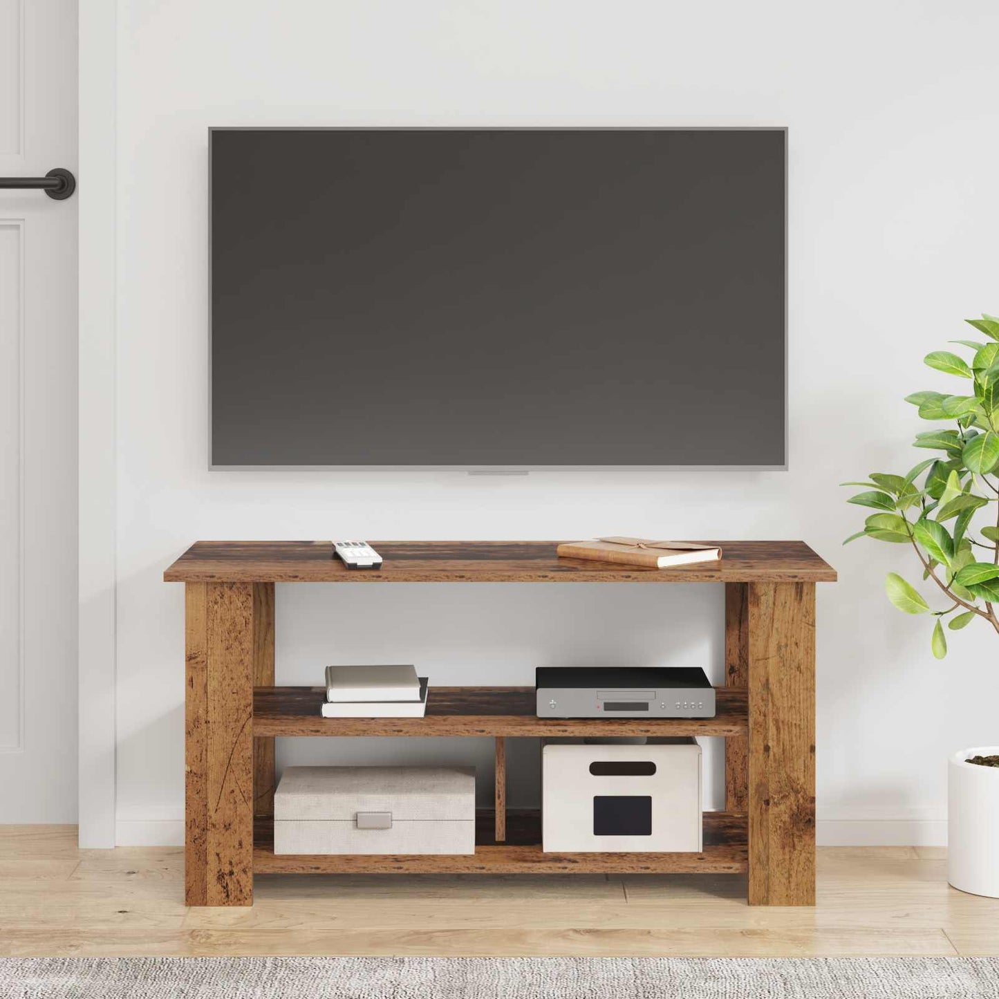 vidaXL TV stand Old Wood 100 x 40 x 50 cm 4