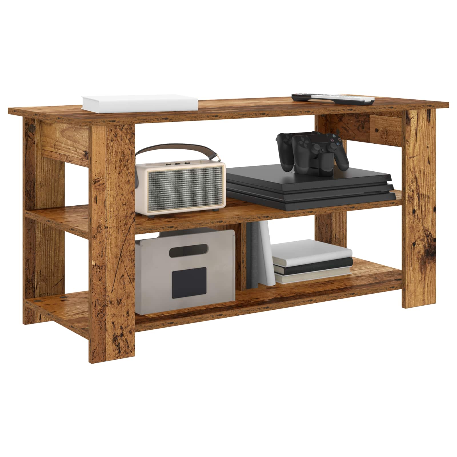 vidaXL TV stand Old Wood 100 x 40 x 50 cm 3