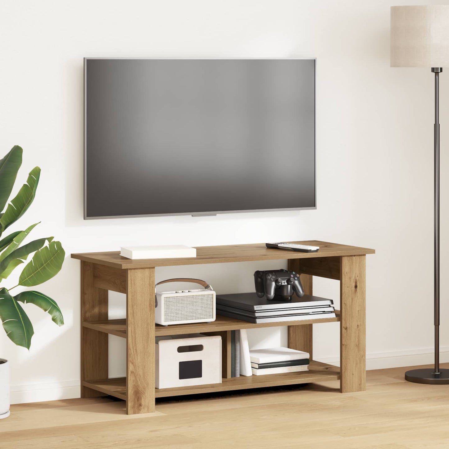 vidaXL TV stand 100 x 40 x 50 cm Artisan Oak 1