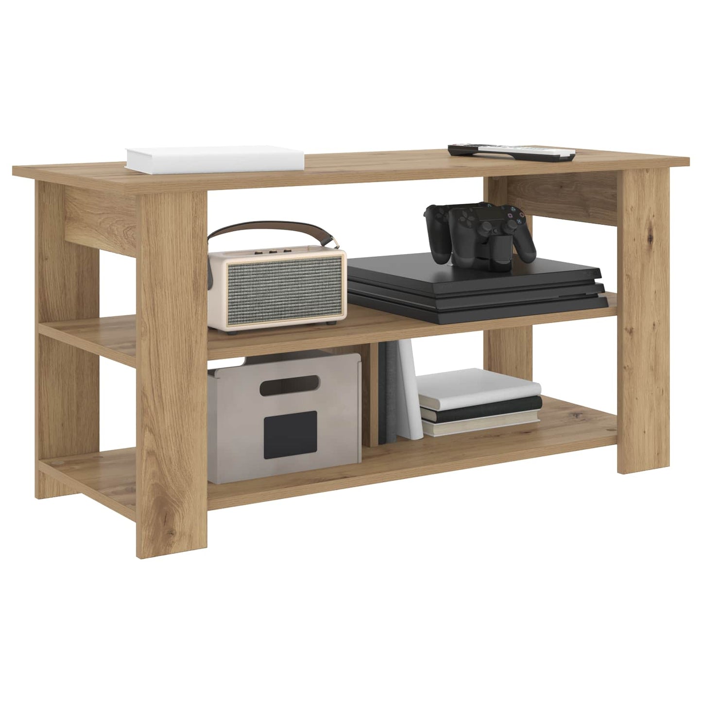 vidaXL TV stand 100 x 40 x 50 cm Artisan Oak 3