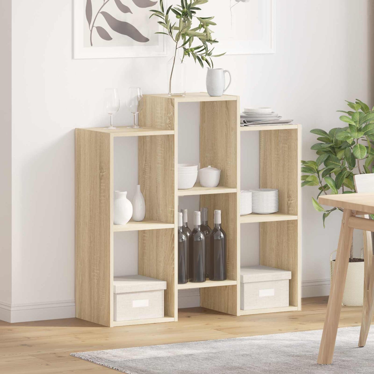 vidaXL Sideboard Sonoma Oak 90 x 30 x 90 cm 1