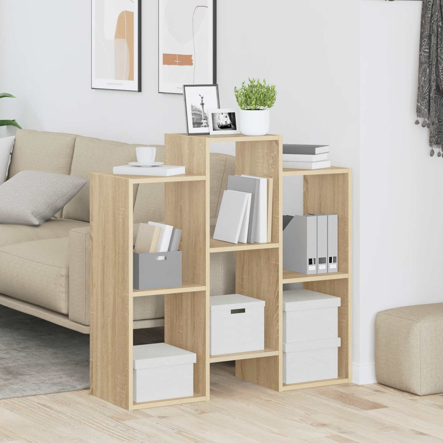 vidaXL Sideboard Sonoma Oak 90 x 30 x 90 cm 4