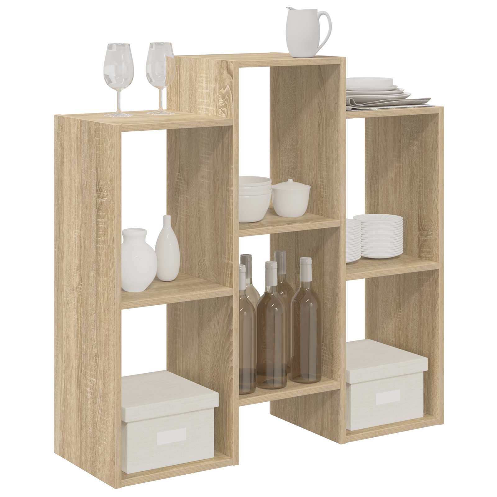 vidaXL Sideboard Sonoma Oak 90 x 30 x 90 cm 3