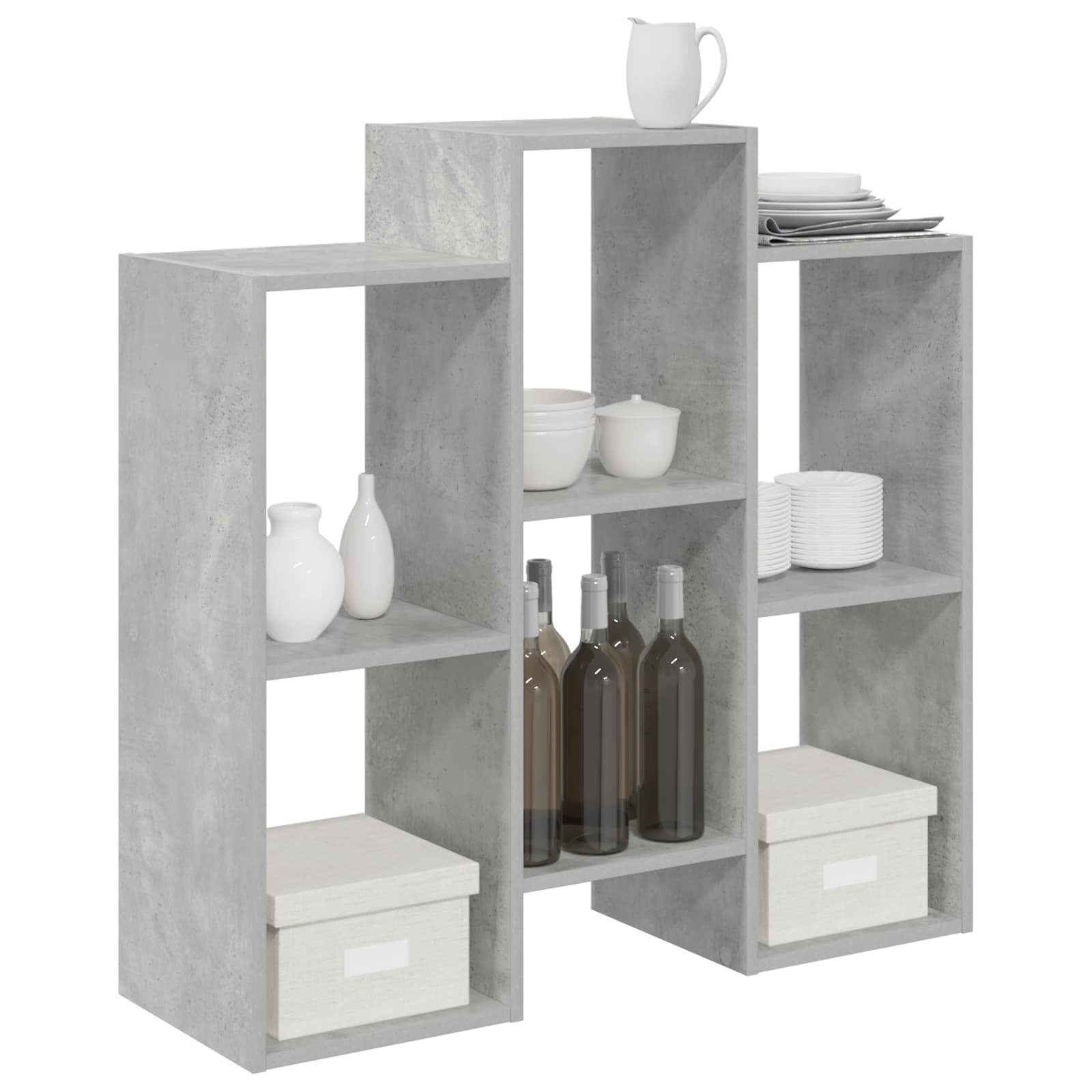 vidaXL Sideboard Concrete Grey 90 x 30 x 90 cm 3