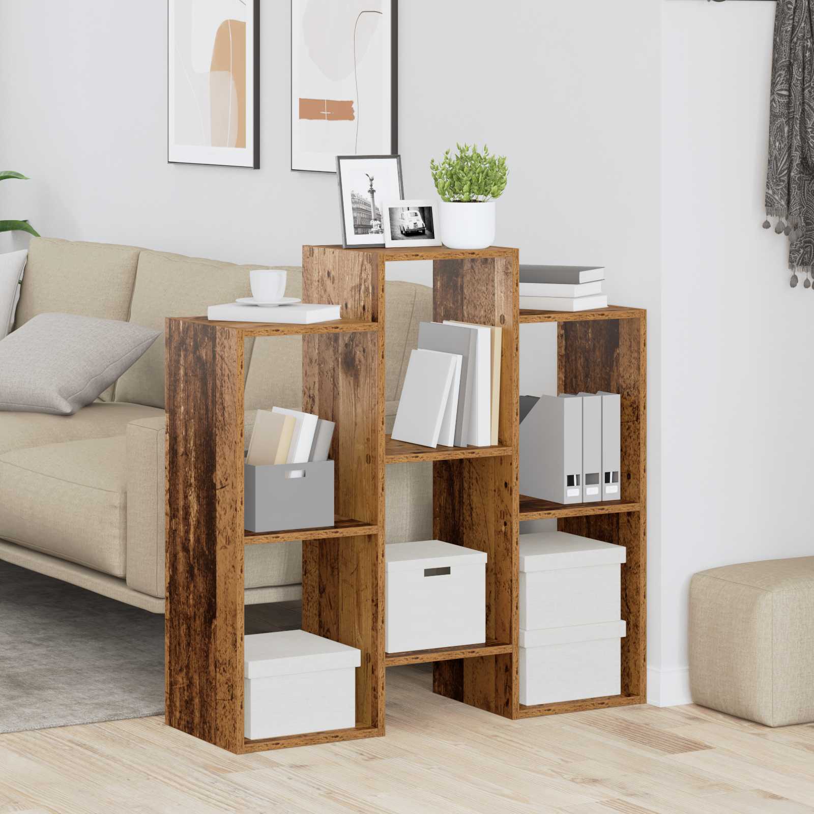 vidaXL Sideboard Old Wood 90 x 30 x 90 cm 4