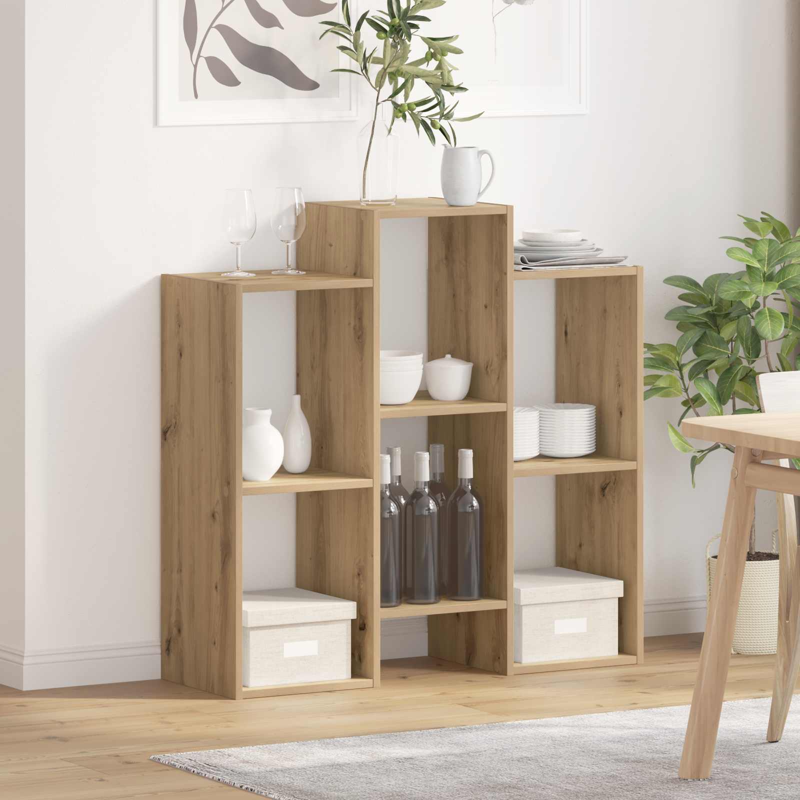 vidaXL Sideboard Artisan Oak 90 x 30 x 90 cm 1