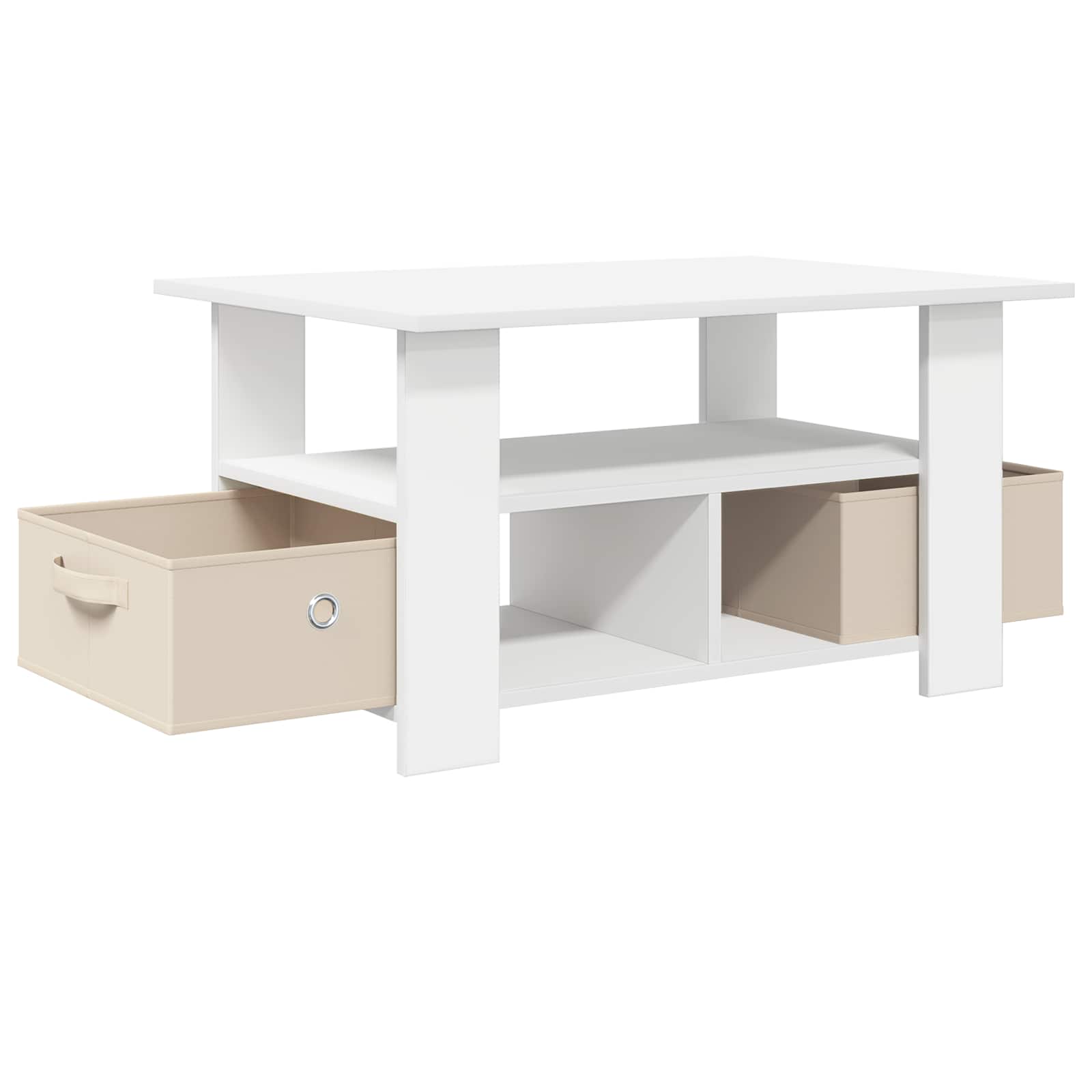 vidaXL Coffee Table White 77 x 55 x 42 cm Engineered Wood 4