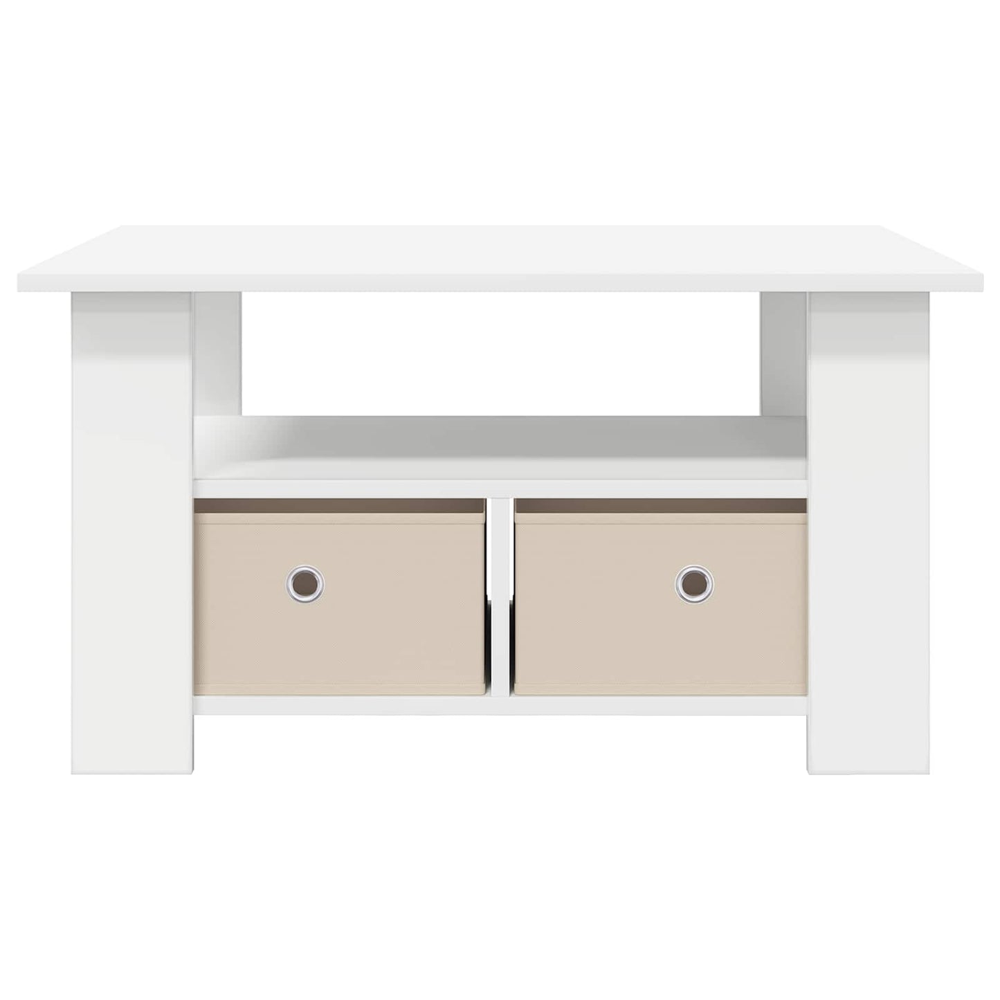 vidaXL Coffee Table White 77 x 55 x 42 cm Engineered Wood 5