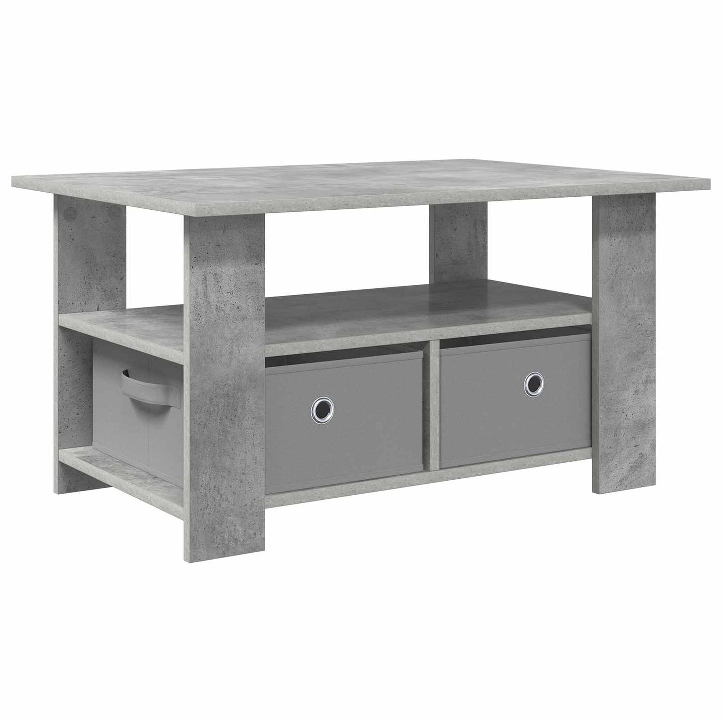 vidaXL Coffee Table Concrete Grey 77 x 55 x 42 cm Engineered Wood 2