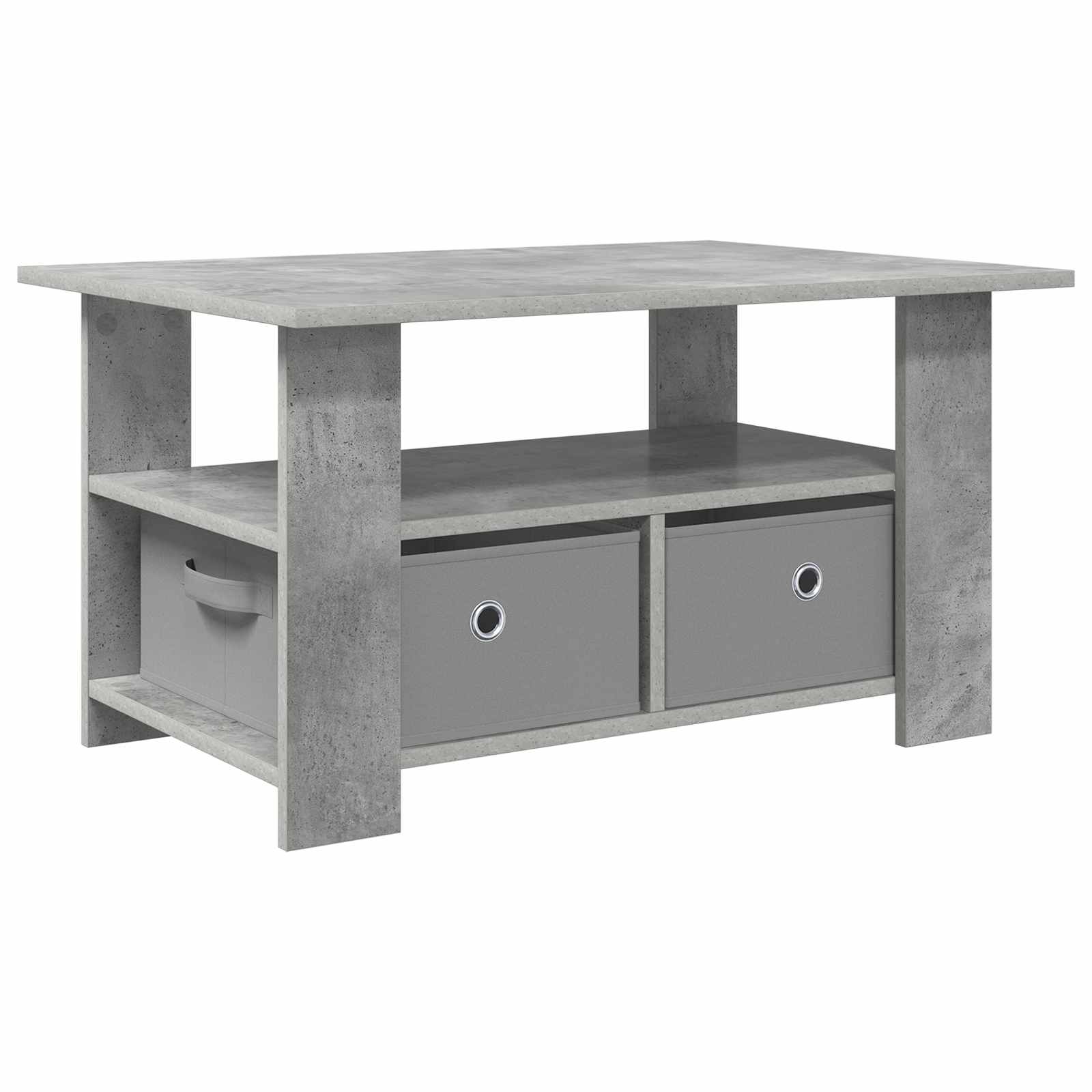 vidaXL Coffee Table Concrete Grey 77 x 55 x 42 cm Engineered Wood 2