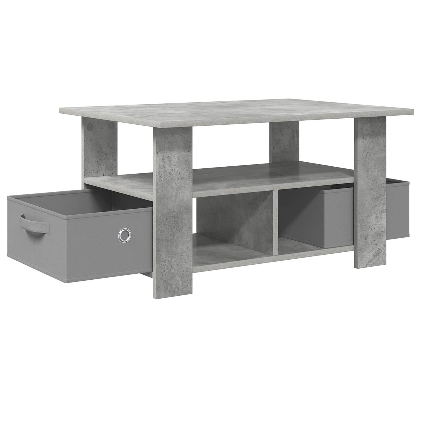 vidaXL Coffee Table Concrete Grey 77 x 55 x 42 cm Engineered Wood 4